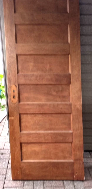 Antique Oak Six Panel Door circa 1890-1920 - Architectural Salvage