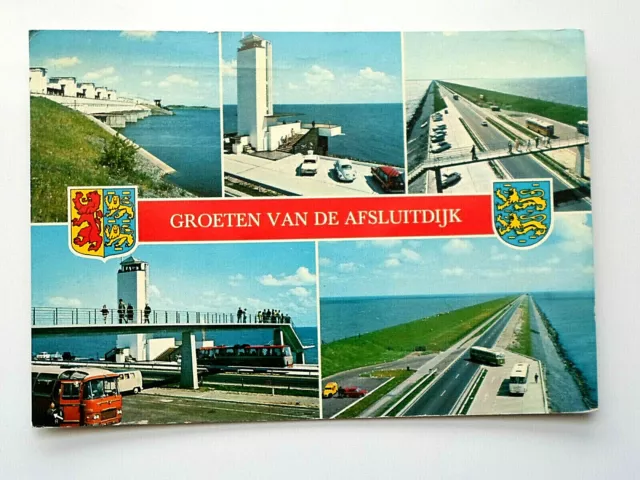 CPSM - GROETEN VAN DE AFSLUITDIJK / PAYS-BAS - Autobus -