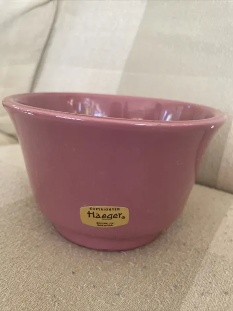 Vintage Round Pink Haeger 3833 USA Pottery Planter