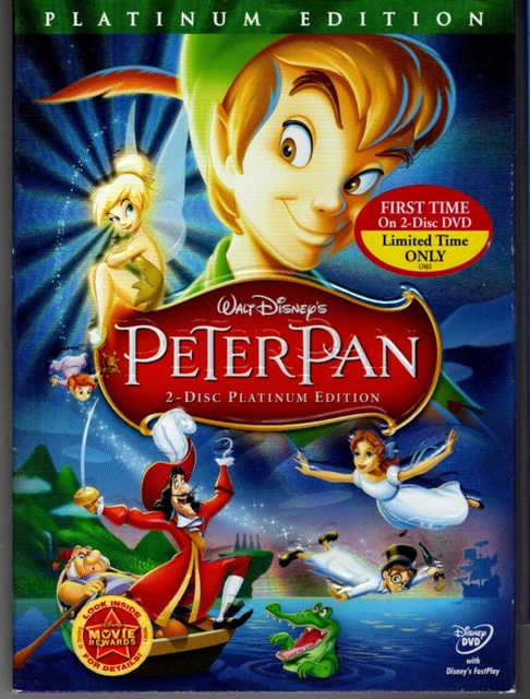 dvd Walt Disney PETER PAN + Blu Ray POCAHONTAS & POCAHONTAS II 2