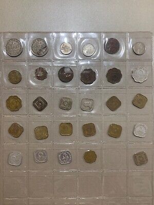 Old Ceylon Sri Lanka 29 Coin Lot