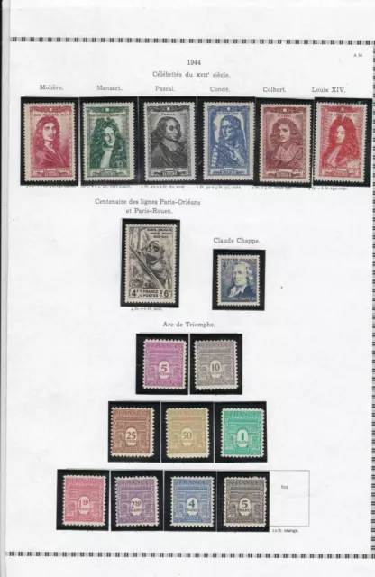 france 1944 stamps page ref 19827