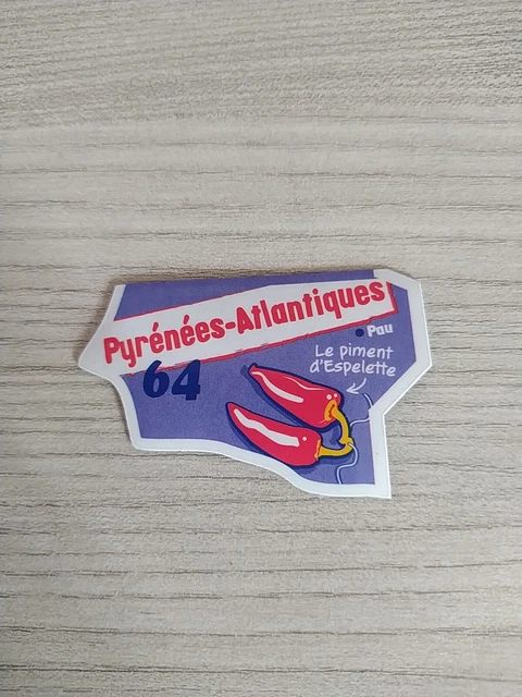 2 Autocollants Blason Pyrénées-Atlantiques 64 - Dimensions 4x5cm (Neufs)