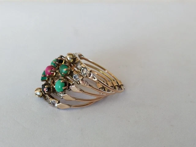 Bague Ancienne Couleur Crème Du XIXe Siècle - Taille 56, Anneau Simple Sans Marque