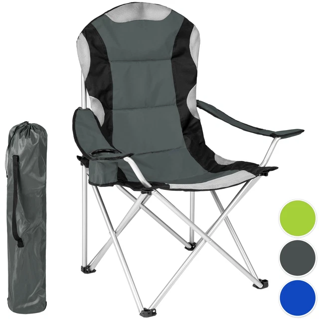 Chaise De Plage Pliante VirtuFit Grise - Confort Ergonomique, Porte-gobelet - Compacte Et Portable - Pour Plage, Jardin, Parc