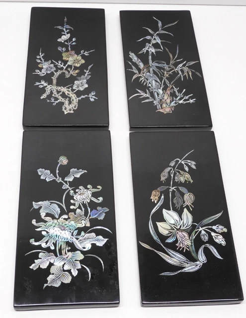 Ancien Creel En écorce De Bouleau Massif – Motifs Floraux Et Cœurs – Vintage