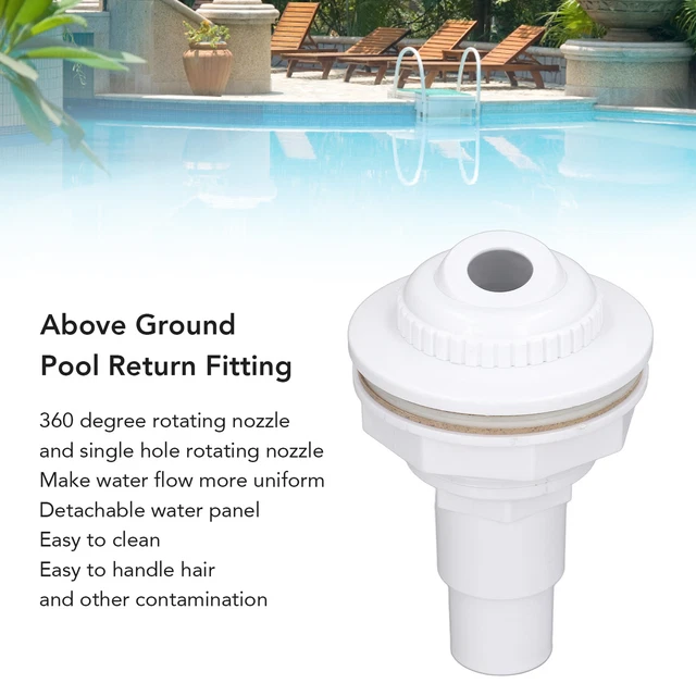 GROUND POOL COMPLETE Return Outlet Jet Fitting with Gasket & Pipe ...