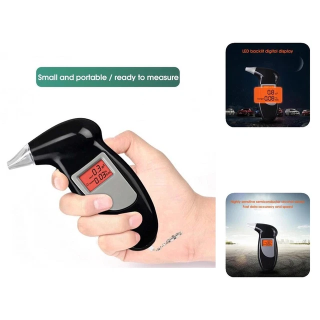 Probador de alcohol mini LED de mano de alta precisión mini alcoholímetro ligero
