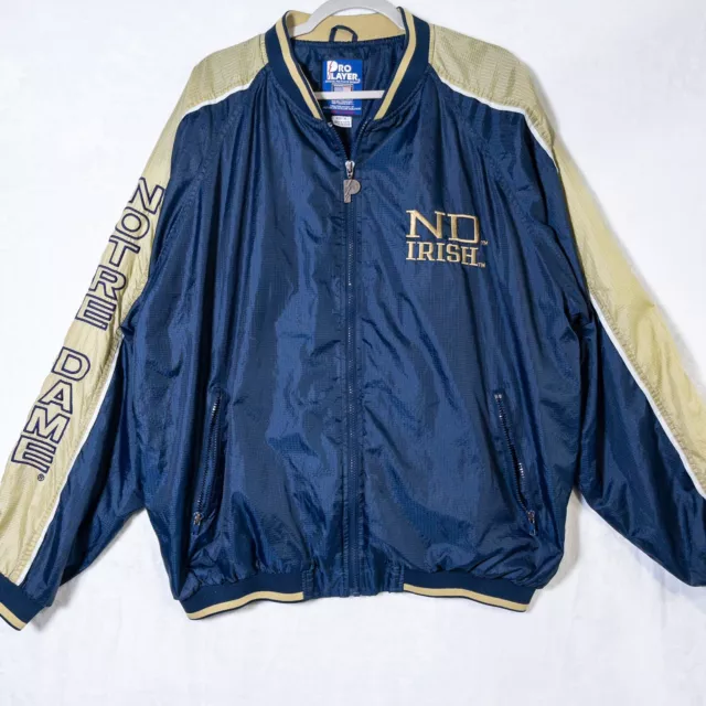 VINTAGE 90S PRO Player Notre Dame Mens Size XL Pullover Jacket ...