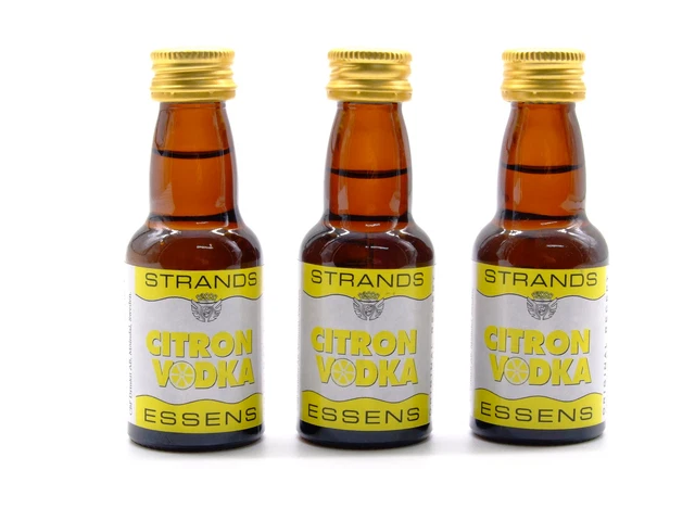 3 x Vodka de limón 25 ml - Esencia para alcohol, esencia de vodka, esencia aromatizante