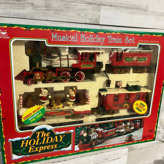 NEW BRITE THE Holiday Express Musical Train Set 1996 Christmas EUC 69.