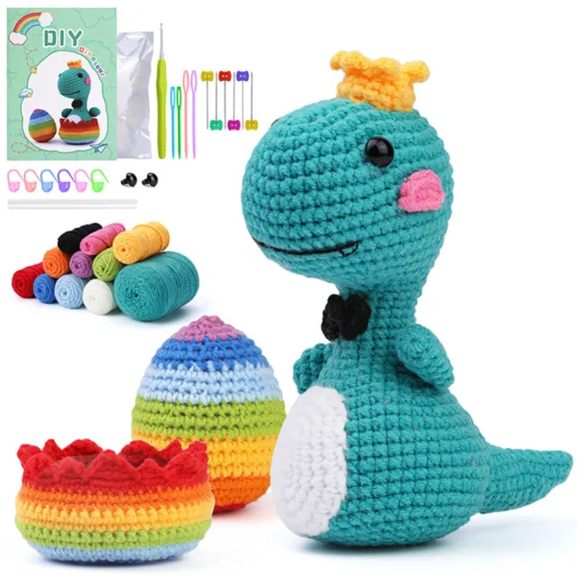 2SETS COW CROCHET Kits Dolls DIY Knitting Crocheting for Beginners Adults  $32.99 - PicClick AU
