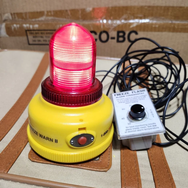 FLASHING TEMPERATURE WARNING Light Freeze Flash Alarm Battery Operated