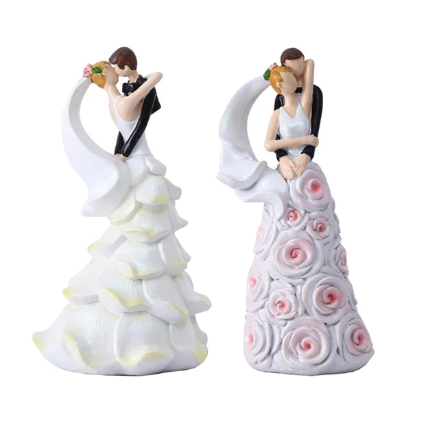 Sculpture de Couple, Statue de mariage abstraite en résine, Figurine d'amoureux