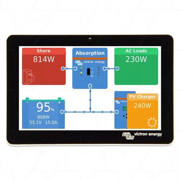 Victron Energy GX Touch 50 Display Panels and System Monitoring - Black