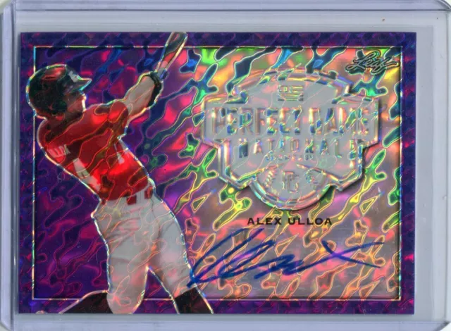 2020 Leaf Perfect Game Autographs Metal Purple Marble Proof Alex Ulloa Auto 1/1