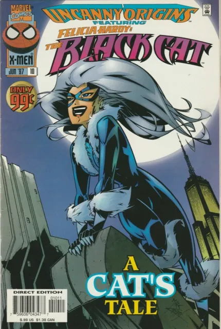 Uncanny Origins Featuring The Black Cat #10 Marvel Comics June Jun 1997 (VFNM)