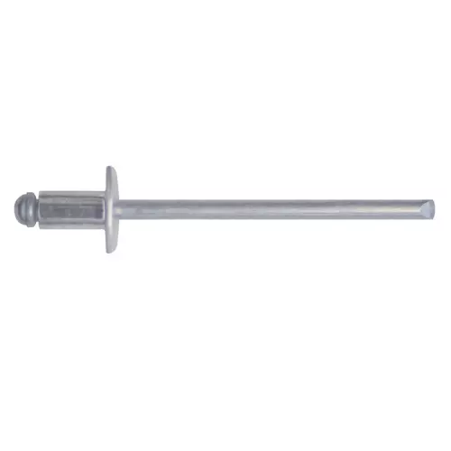 Confezione 100 rivetti corpo in alluminio Ø 3,4x11 mm chiodo in acciaio zincato