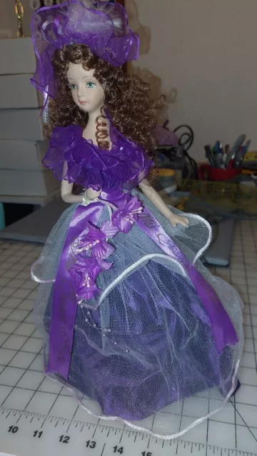 18" Porcelain Quinceanera Doll in Purple 18" Porcelain Quinceanera Doll in Purple