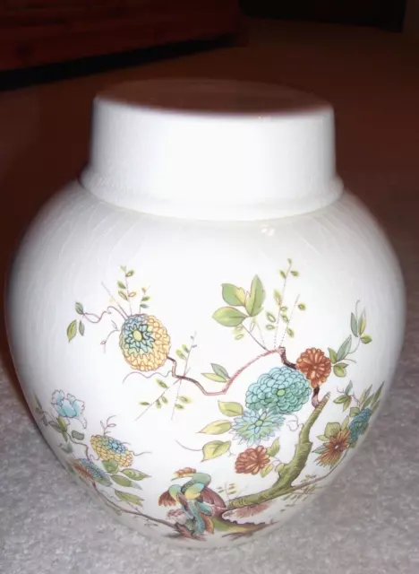 Vintage Mason's England Porcelain Urn Ginger Jar Tea Caddy Bird Floral Asian