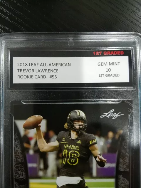 2018 Trevor Lawrence Leaf U.S. Army Rookie 1st Graded 10 All-American Bowl Card 3