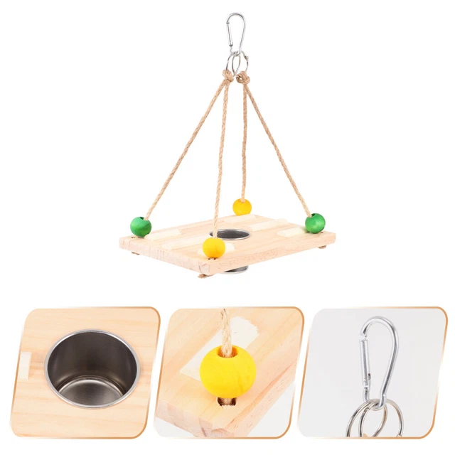 Vogelhäuschen Aus Holz Papagei Seilbarsch Spielzeug Schaukel