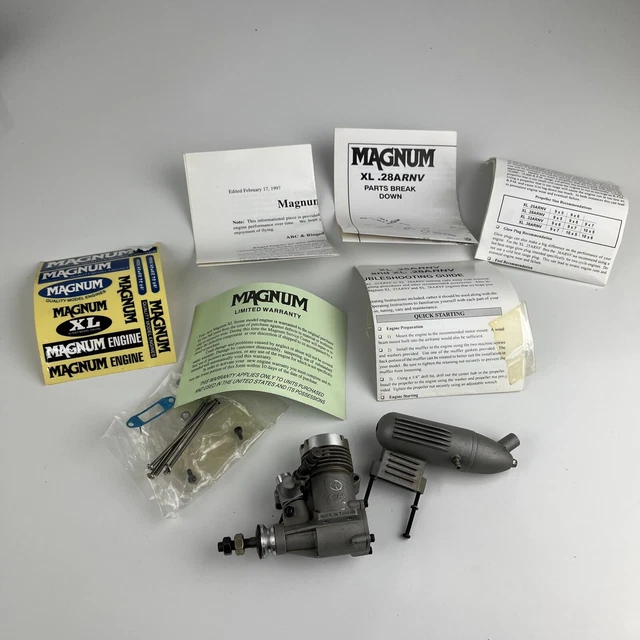 MAGNUM GP 25 GAS NITRO Model ENGINE FOR AIRPLANE WITH MUFFLER