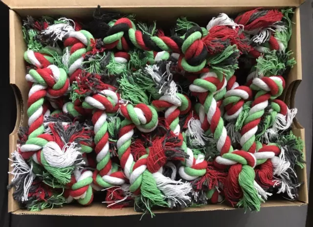 50X Dog Rope Chew Toys Joblot SMALL SIZE for Tiny Dogs / Puppy 7" long (approx.)