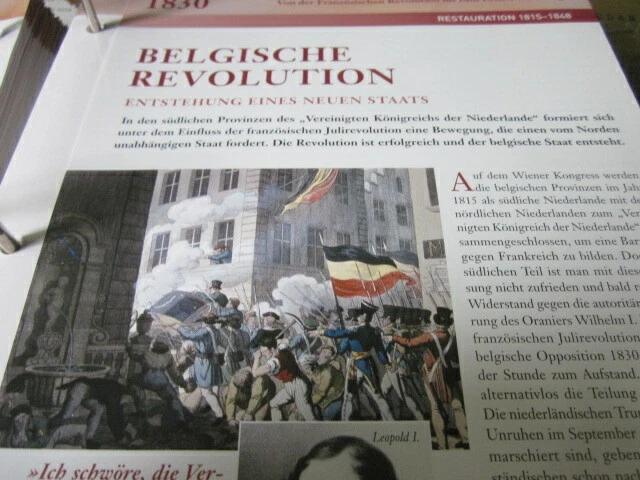 GESCHICHTE EUROPAS 17891914 Restauration Belgische Revolution 1830 EUR