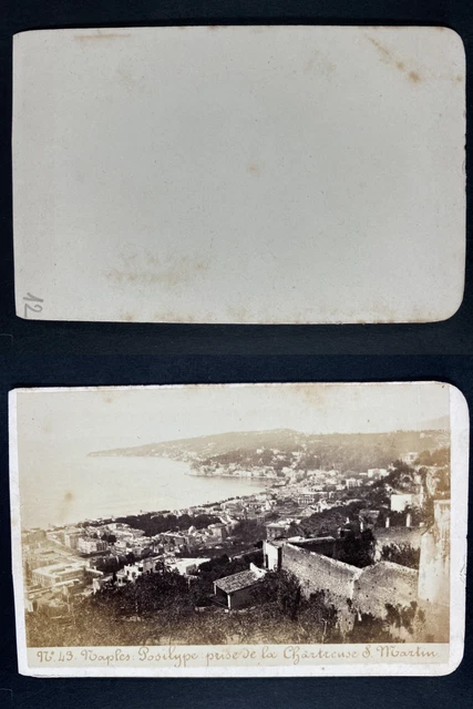 Tirage Albuminé Vintage Italie Naples - Circa 1880 - Format 20x25 Cm - Photo Ancienne Collection