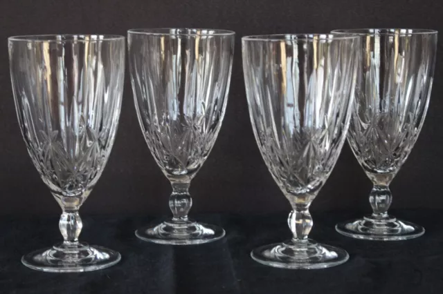 SET OF 4 MARQUIS BY WATERFORD SPARKLE Iced Tea Water Beverage Goblet Glasses