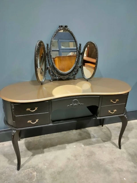 Vintage Olympus French Louis Style Antoinette Dressing Table with Mirror