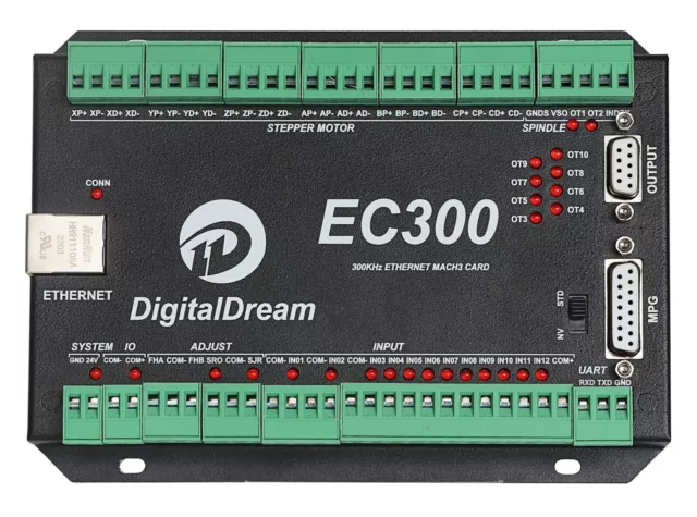 【DE】EC300 Ethernet Mach3  4 / 6 Axis CNC motion Controller Board Card