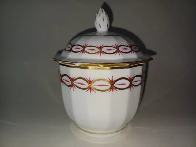 New Hall Porcelain c.1795 Pattern 89 Covered Sugar JM 9784