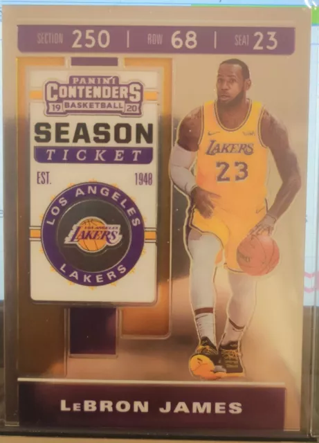 2019-20 Panini Contenders #70 Lebron James Los Angeles Lakers Basketball  Card