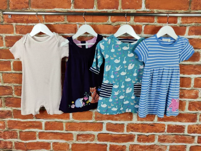 Baby Girls Bundle Age 12-18 Months Jojo Maman M&S Pinafore Dress Babygro 86Cm