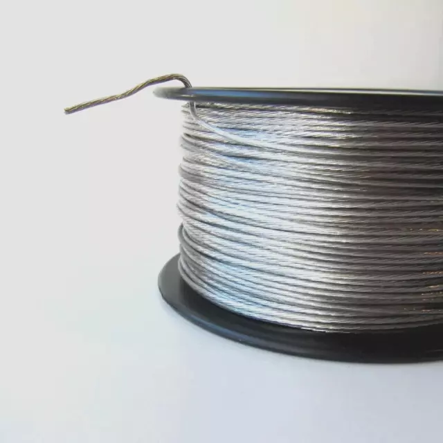 Plastic Coated Picture Hanging Wire. 10 Meters x 1.1mm.