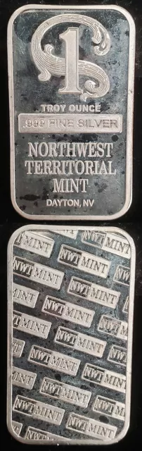 Northwest Territorial Mint Nevada 1 Troy Oz .999 Fine Silver Bar 24215