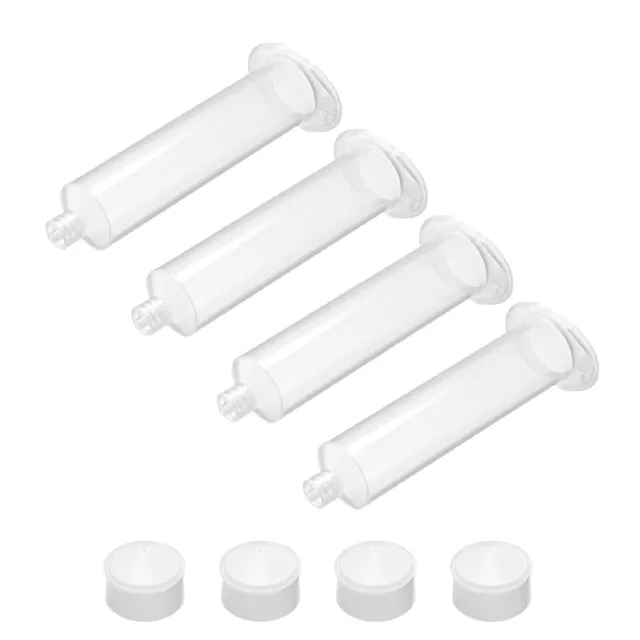 30CC/30ML Clear Adhesive Syringes Tube Sleeve with Piston for Industrial, 4 Pcs