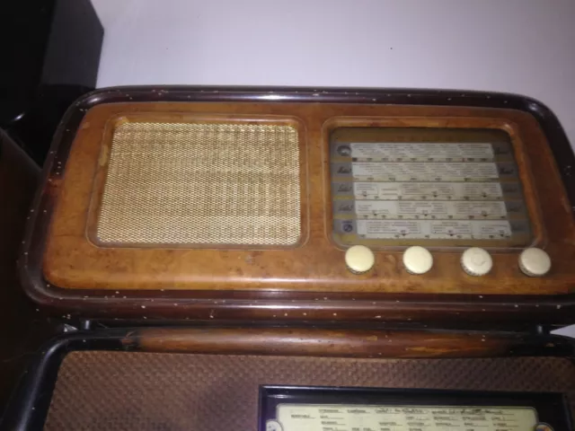 RADIO ULTRAVOX a valvole  Radio d'epoca orizzontale mobile in legno funzionante