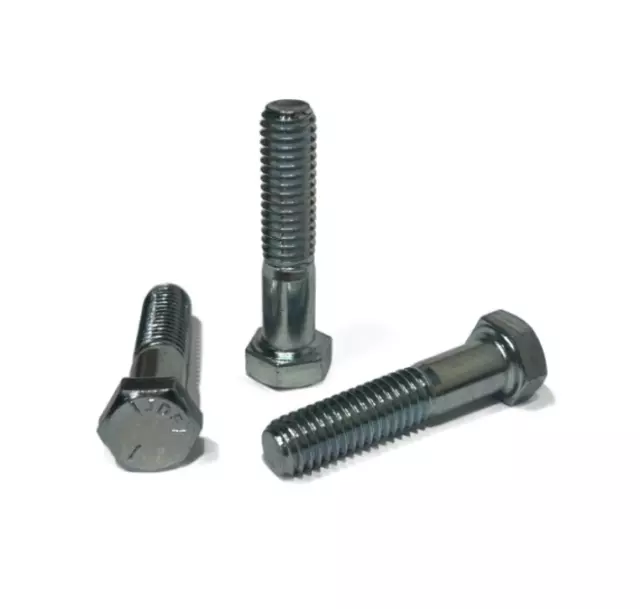 3/8"-16 x 2-1/2" NC Grade 5 Hex Cap Screws Zinc Bolts Coarse Thread (QTY 50)