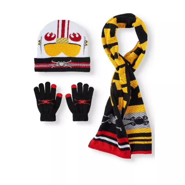 **NEW** Star Wars Boys 3 Piece Hat, Gloves, & Scarf Set