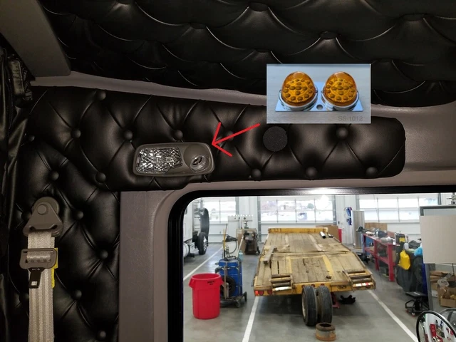 JML Kenworth Above Door Dome Light Plate w/2 Watermelon Light Holes (Plate Only)