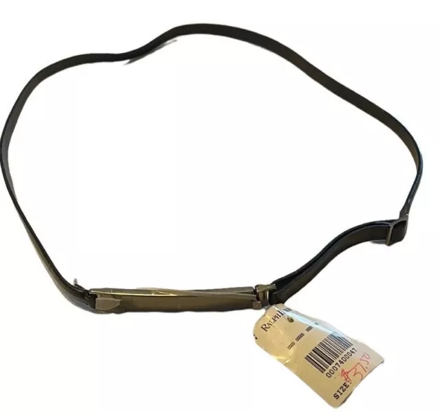 NWT Ralph Lauren Black Vintage Belt Leather Super Skinny - M - 30-32" waist