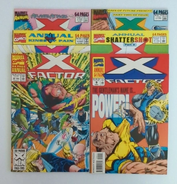 Lot Of 6 Marvel X Factor Annual Comics #4-9 VF/NM