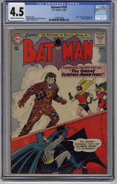 Batman #159 CGC 4.5 Cream to Off-white pages DC 1963 Joker cover and appearance