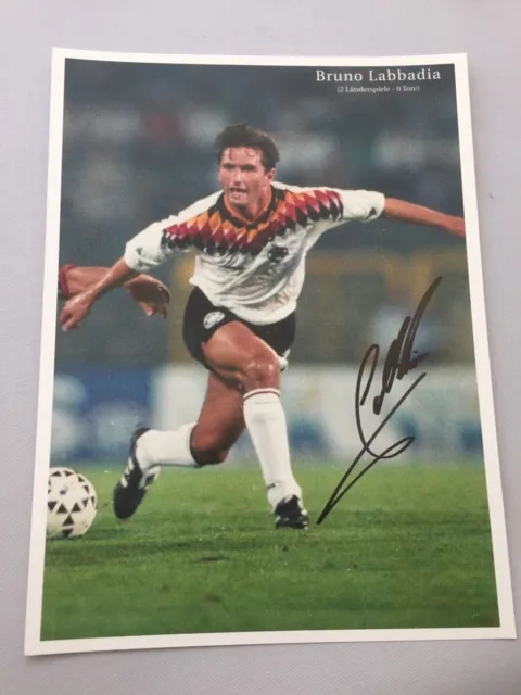 BRUNO LABBADIA DFB-Nationalspieler  In-person  signed Foto 20 x 28 Autogramm