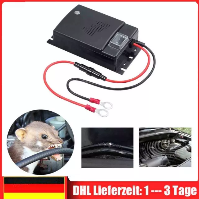 Marderschreck Auto Ultraschall DC12V Mäuseabwehr Maus/Ratte Wegfahren Für Haus