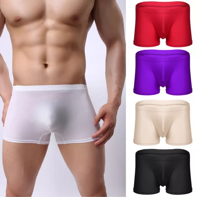 Men's Long Penis Sheath Pouch Bulge Boxer Briefs Underwear Underpants