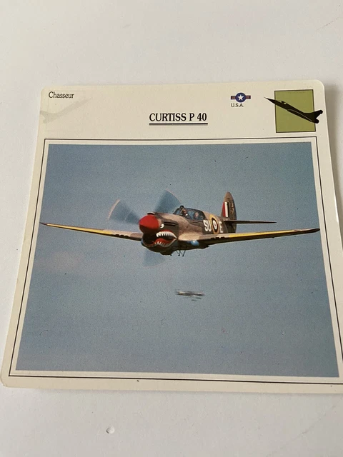Carte Collection Chasseur CURTISS P 40